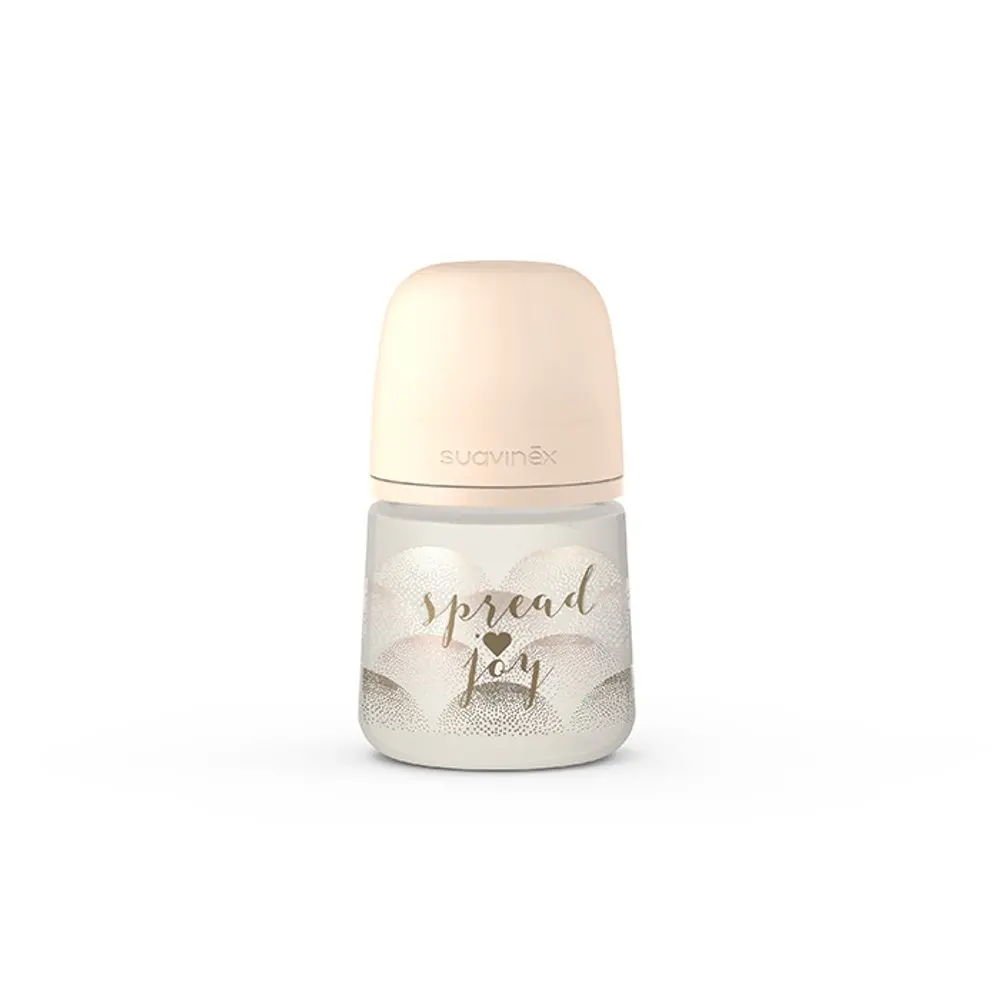 Suavinéx kojenecká láhev (S) SPREAD JOY 150ml - KRÉMOVÁ