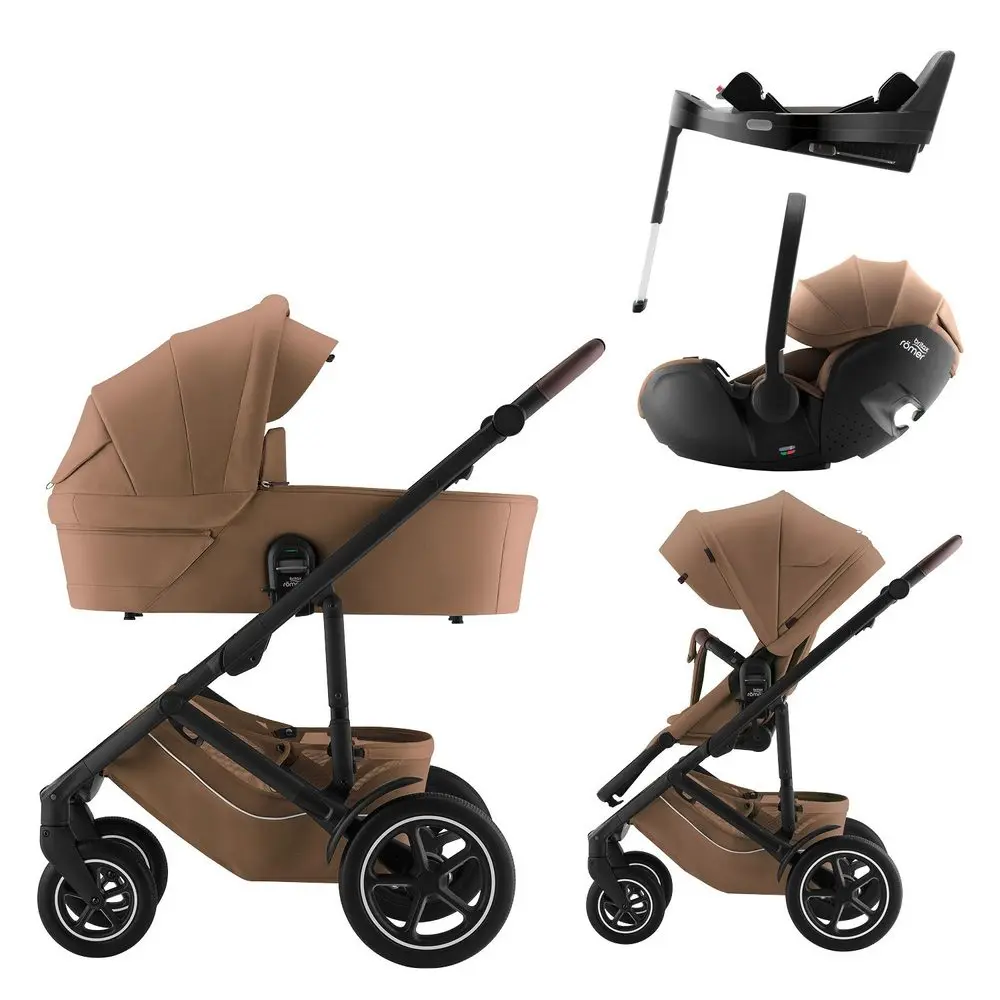 BRITAX Set kočárek Smile 5Z + hluboká korba + autosedačka Baby-Safe PRO + Vario Base 5Z Lux