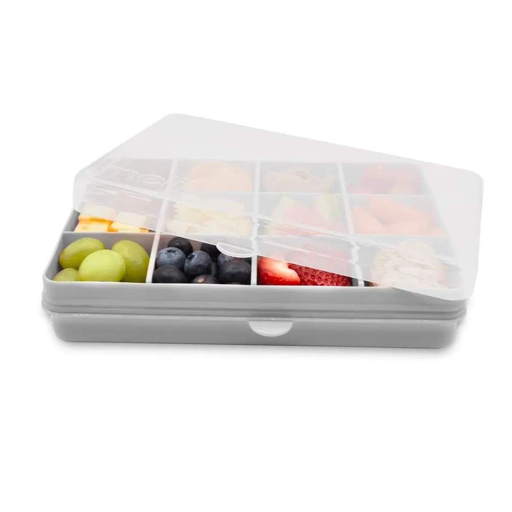 Melii Snackle Box krabička na svačinu 1368 ml - šedá