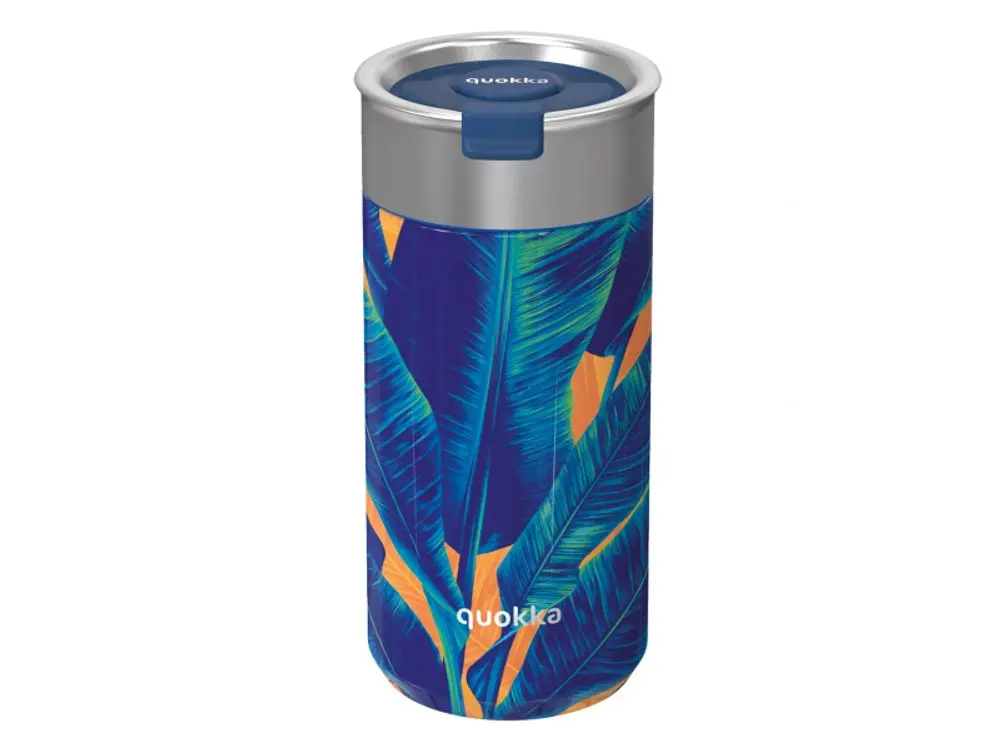 Quokka Nerezový termohrnek se sítkem Boost Blue Jungle 400 ml
