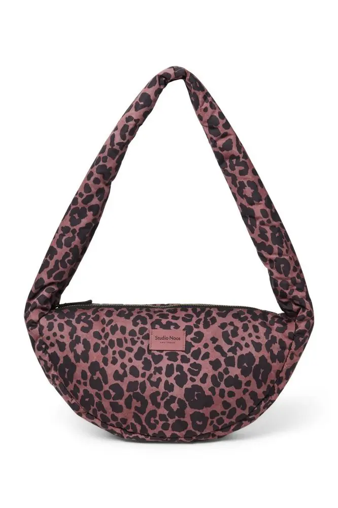 Studio Noos Puffy Mini Cross Body Bag Red Leopard