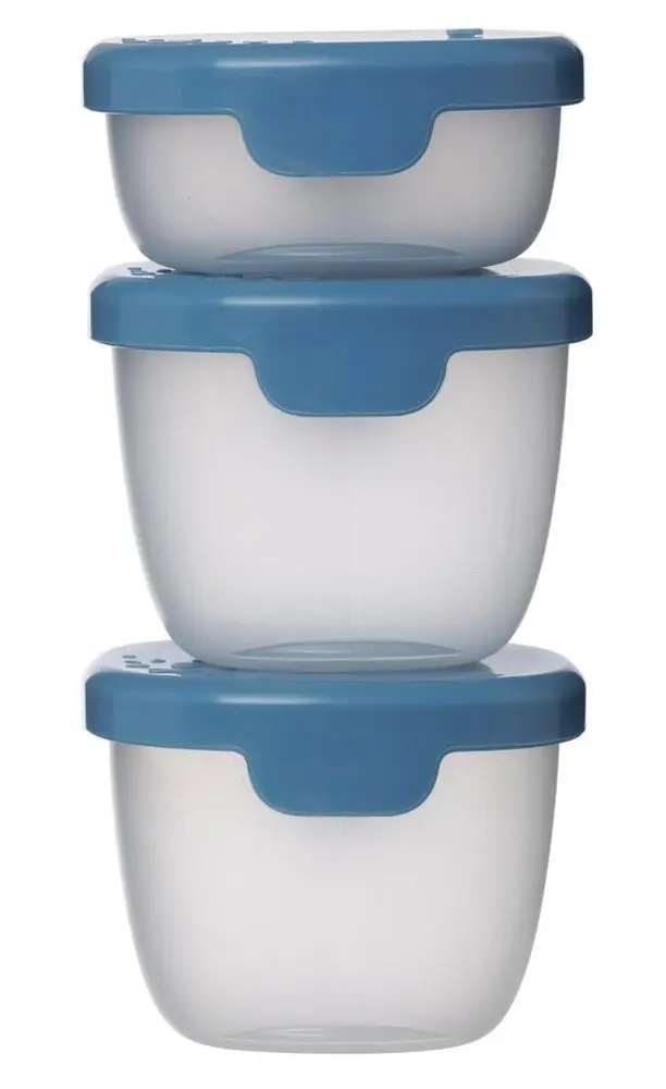 b.box Sada krabiček Snack tubs 3ks - modrá