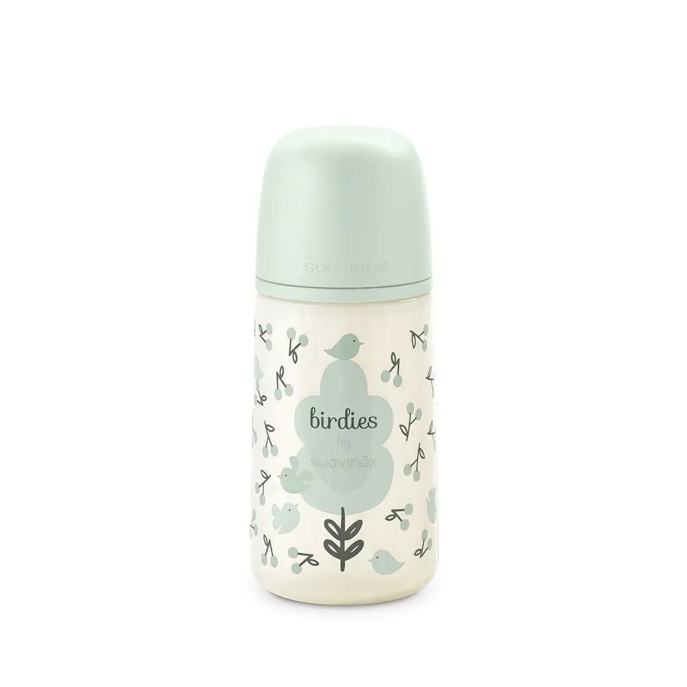 Suavinex Kojenecká láhev 270 ml M BIRDIES - zelená