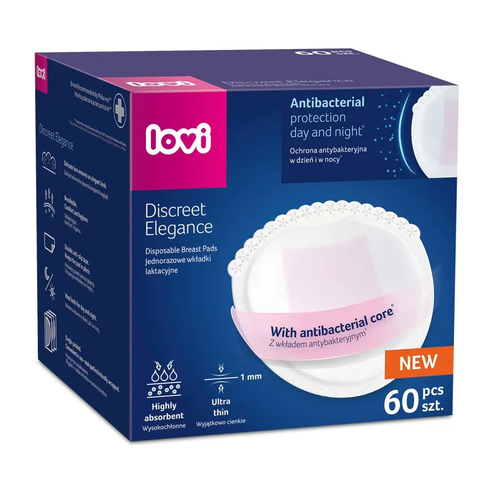 LOVI Vložky do podprsenky antibakteriální Discreet Elegance 60ks bílé