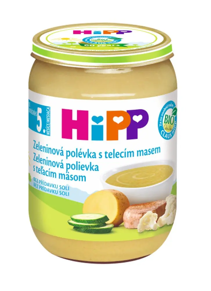 HiPP POLÉVKA BIO Zeleninová s telecím masem 190g