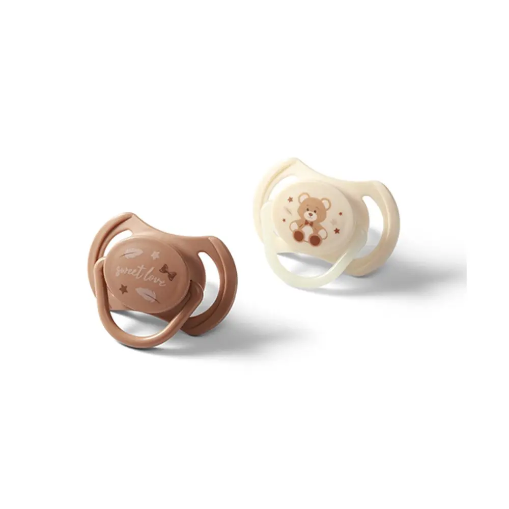 BABYONO Dudlíky silikonové symetrické 0-6m, 2 ks