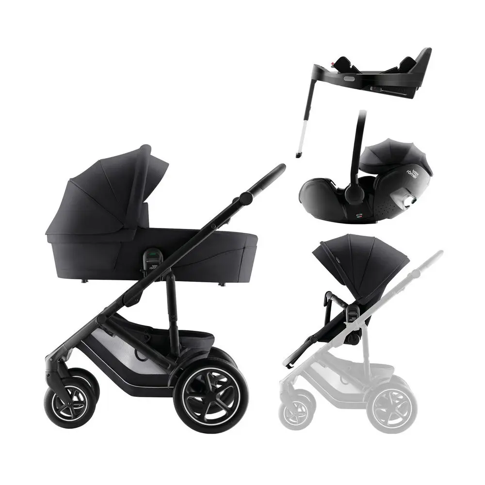 BRITAX-RÖMER Set kočárek Smile 5Z + hluboká korba + autosedačka Baby-Safe PRO + Vario Base 5Z Style -