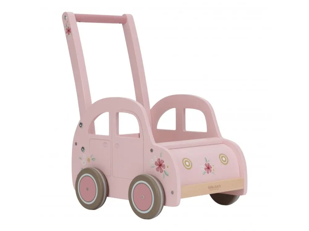 Little Dutch Chodítko auto dřevěné Pink