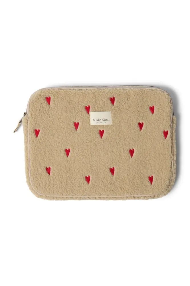 Studio Noos Teddy OBAL na Laptop 13´ Ecru Hearts