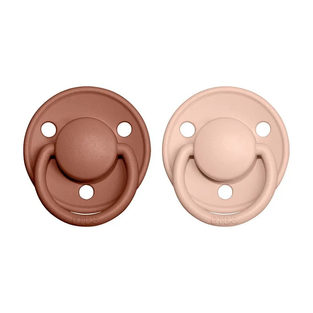 BIBS De Lux dudlíky z přírodního kaučuku 2ks vel.2 - Woodchuck / Blush