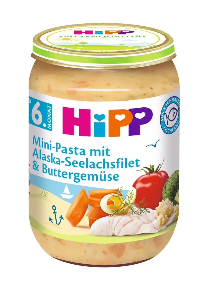 HiPP BABY Těstoviny s treskou v másl.zelenině 190g