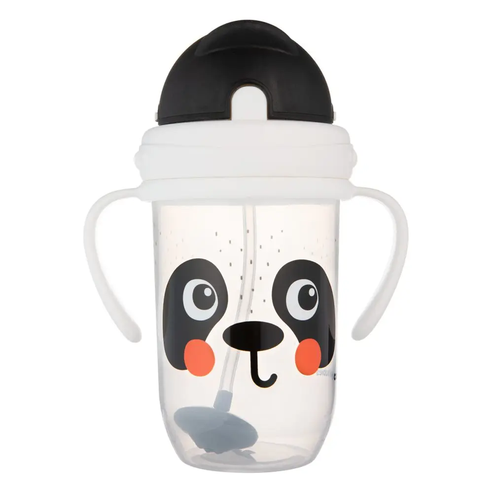 Canpol babies Hrneček nevylévací se slámkou a závažím BabiesBoo270ml panda