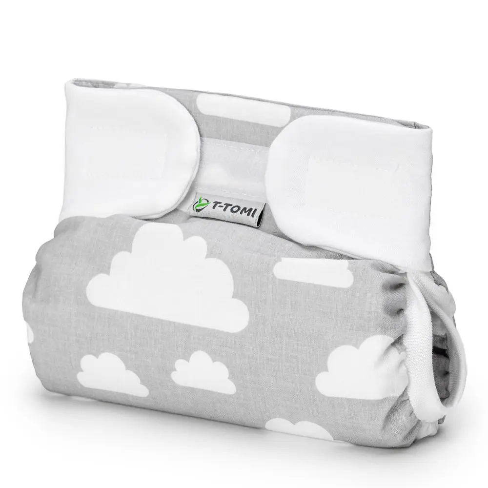 T-TOMI Ortopedické abdukční kalhotky - suchý zip White clouds (3-6kg)