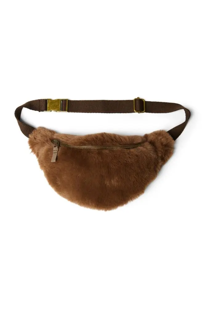 Studio Noos Faux Fur Mini FANNY kabelka Brown