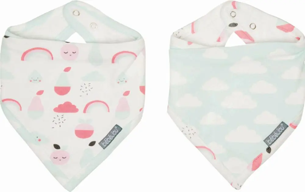 Bebe Jou slintáček Bandana 2ks - Blush Baby