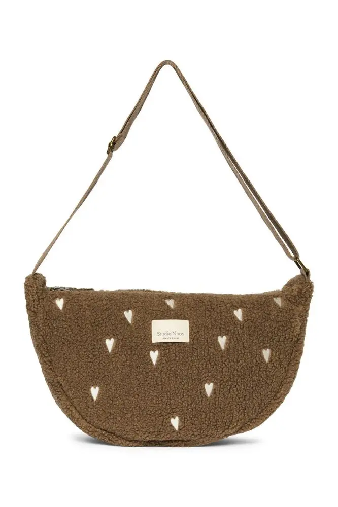 Studio Noos Teddy Hearts Adult FANNY kabelka Brown Hearts