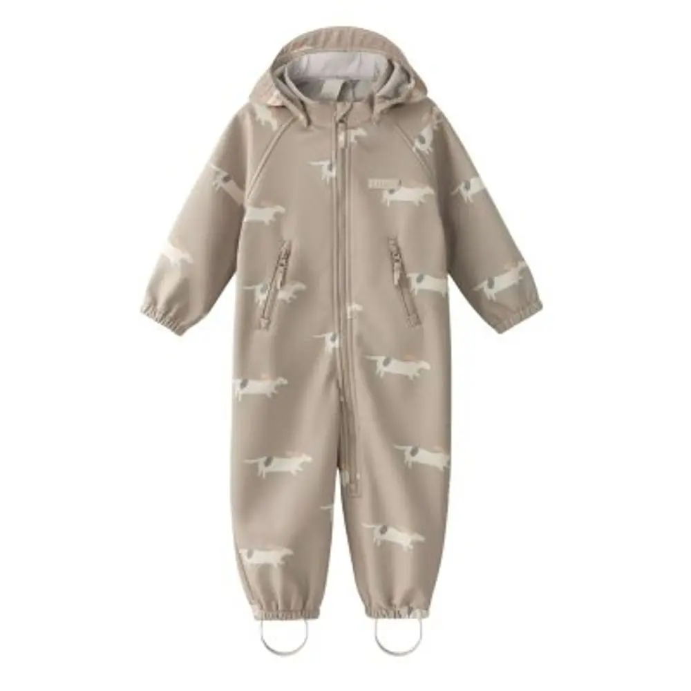 LEOKID Softshellová kombinéza Lilo Beige Woof vel. 104
