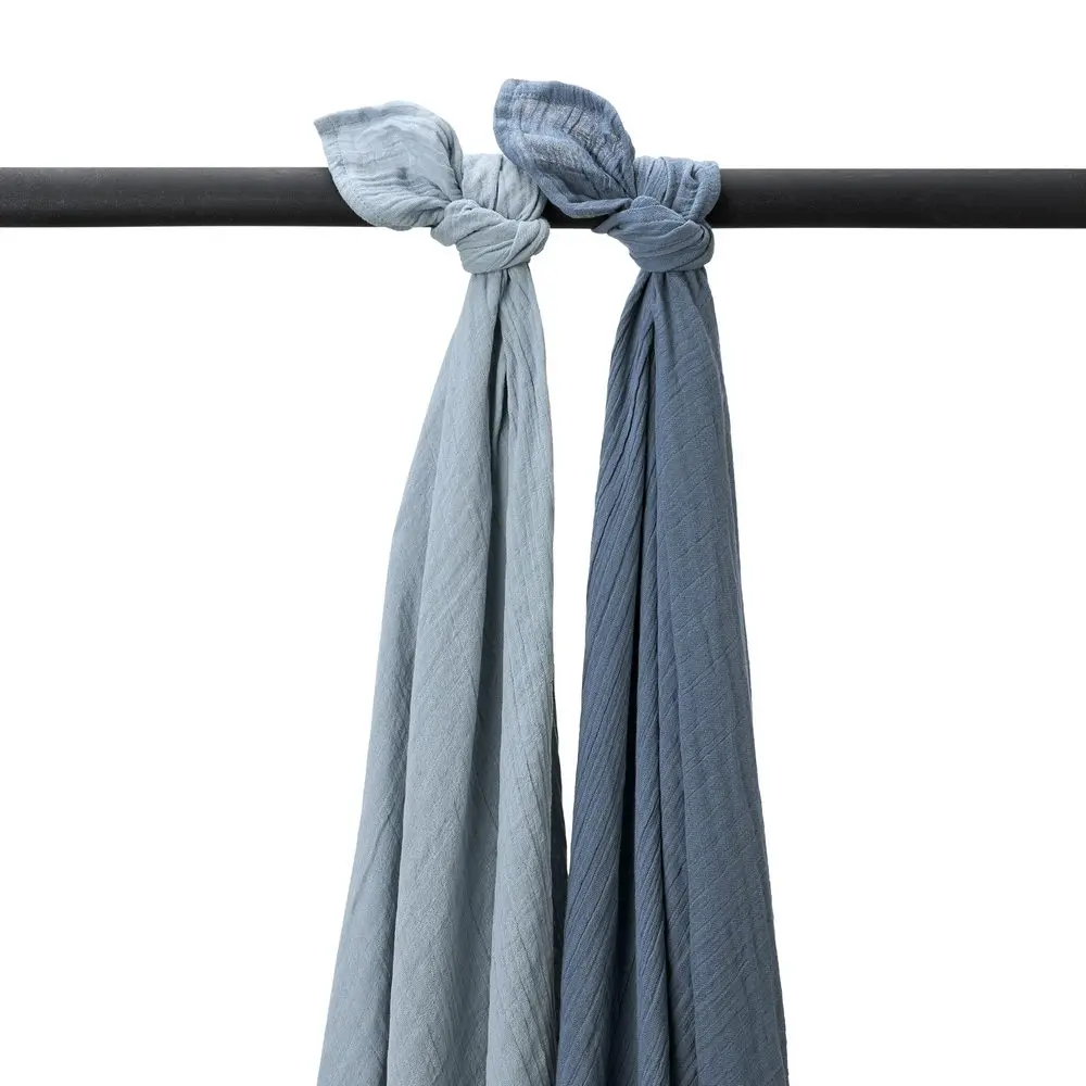 Meyco Mušelínové pleny 2-balení Jeans blue/indigo