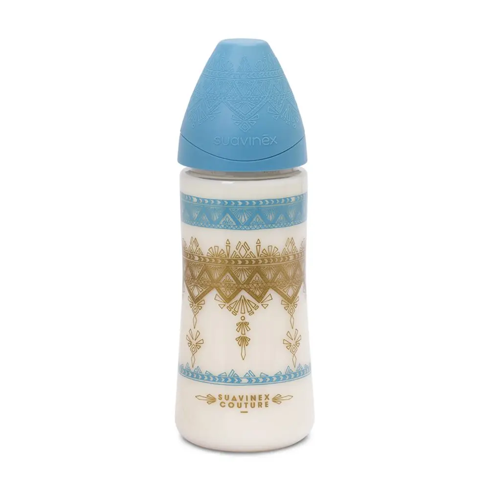 Suavinéx lahev Haute Couture silikon 360ml - SVĚTLE MODRÁ