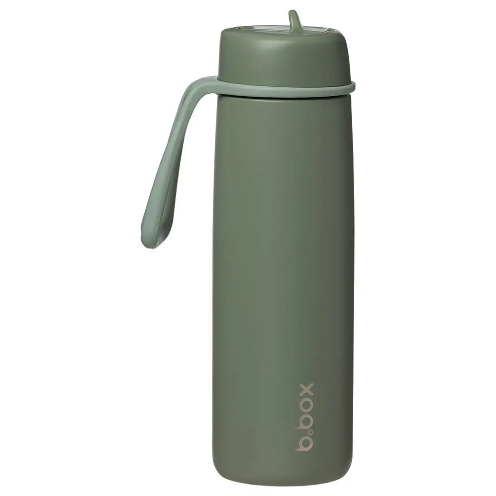 b.box Nerezová termoska na pití s brčkem 690 ml - Olive