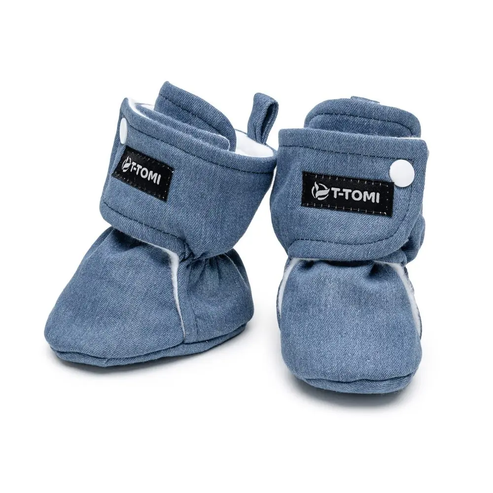 T-Tomi Capáčky DENIM - Washed (9-12 měsíců)
