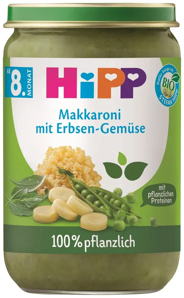 HiPP BIO makaróny se zeleninou, hráškem a hráškovým proteinem 220 g
