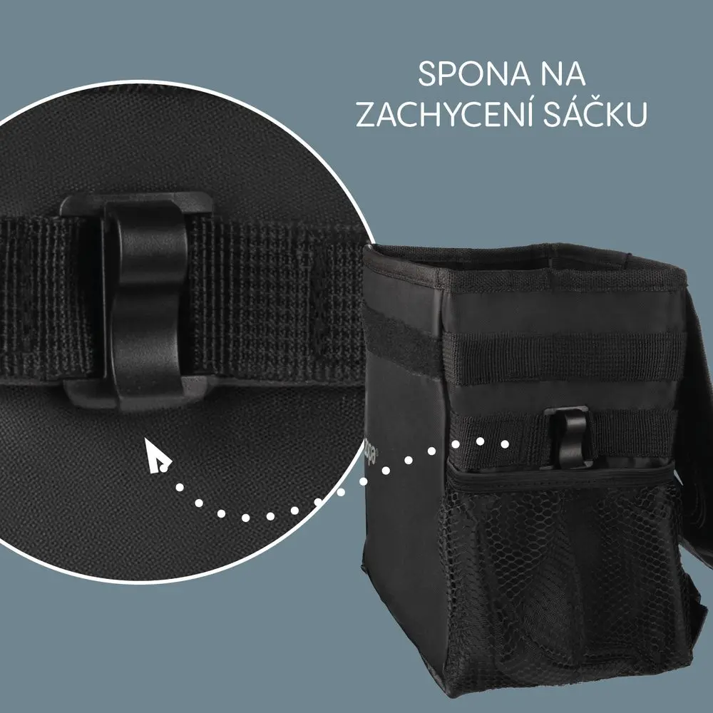 ZOPA Odpadkový koš do auta vodotěsný s víkem - Black