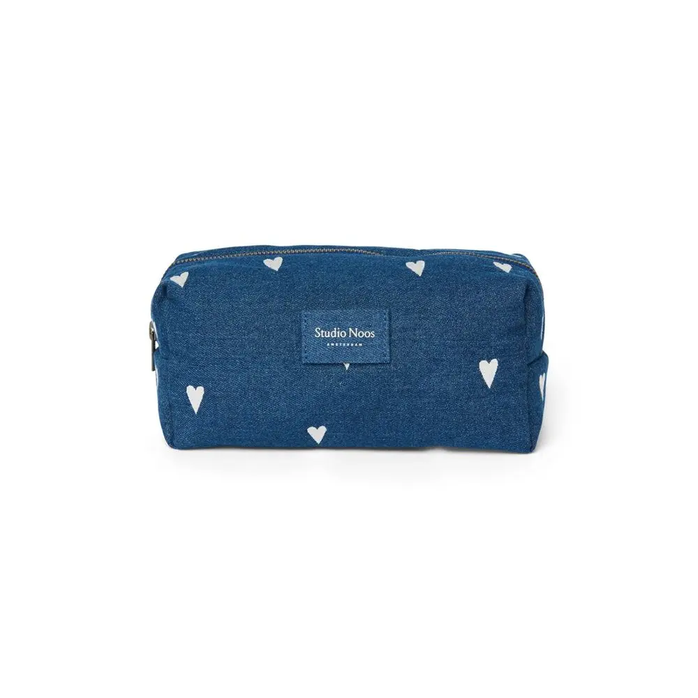 Studio Noos Denim POUCH - kabelka | Dark Blue White Hearts