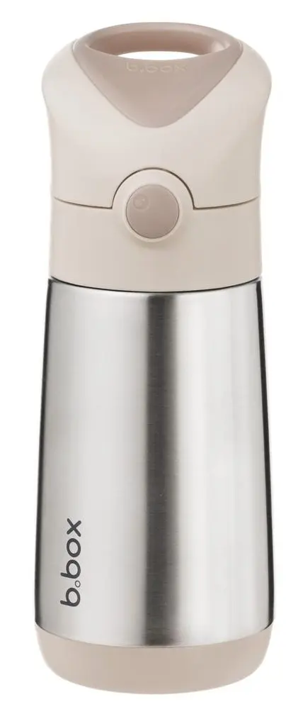 b.box Termoska na pití s brčkem 350 ml béžová - Latte