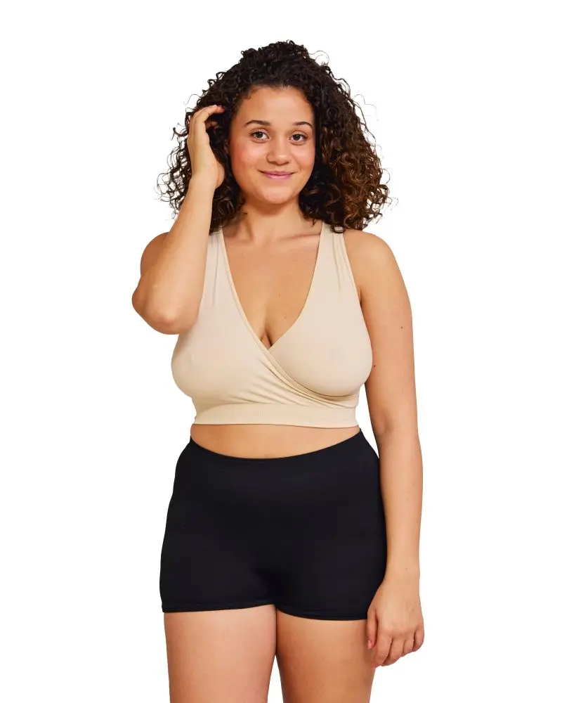 CARRIWELL Comfi-Cool těhotenská a kojící podprsenka - BÉŽOVÁ