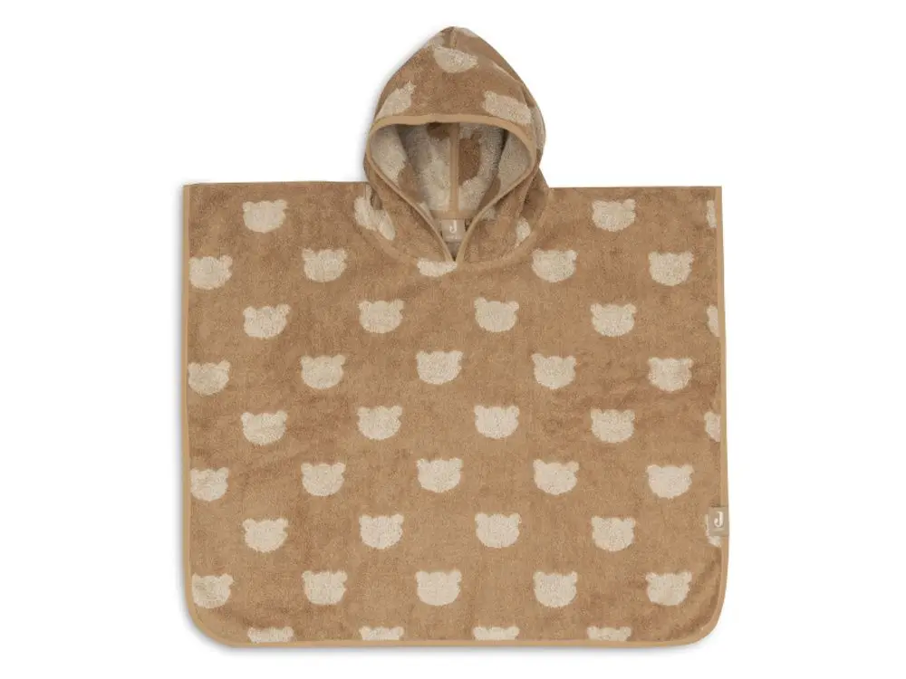 Jollein Osuška pončo froté Jacquard Teddy Bear
