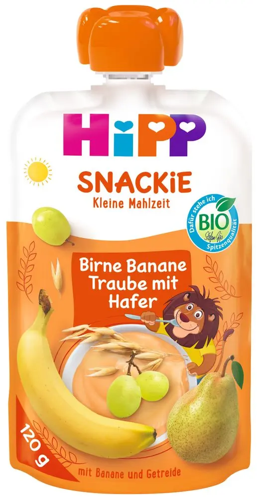 HiPP BIO Sport Hruška-Banán-Bíle hrozno-Oves 120g