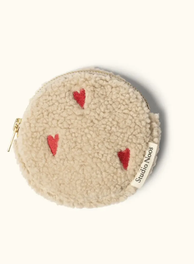 Studio Noos Teddy Hearts WALLET peněženka Ecru Hearts