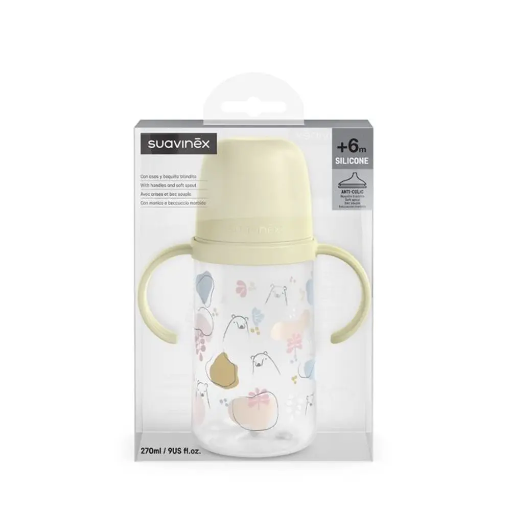 Suavinex DRUHÁ láhev s oušky BEAR 270 ml