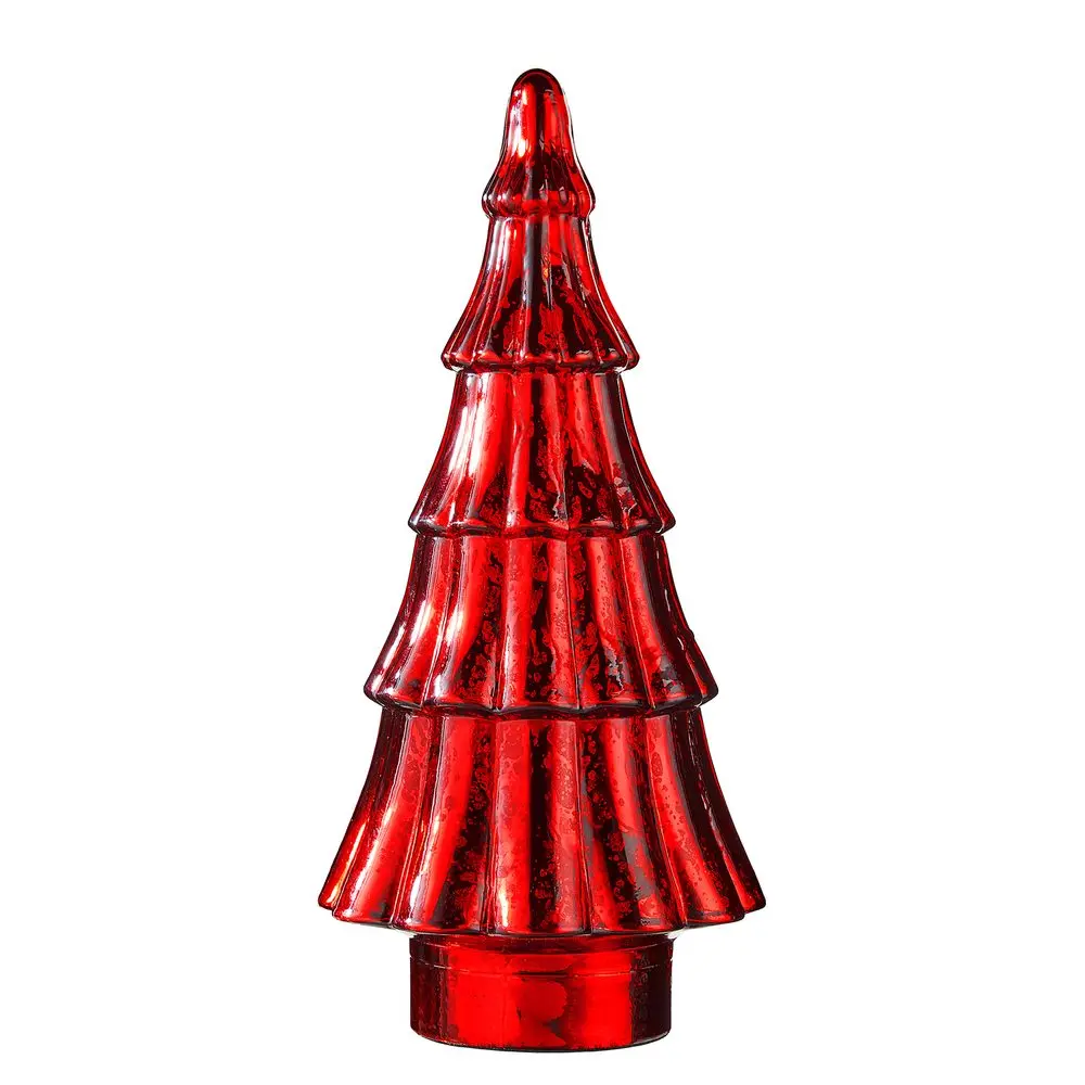 X-MAS Dekorační jedle skleněná 34 cm - červená