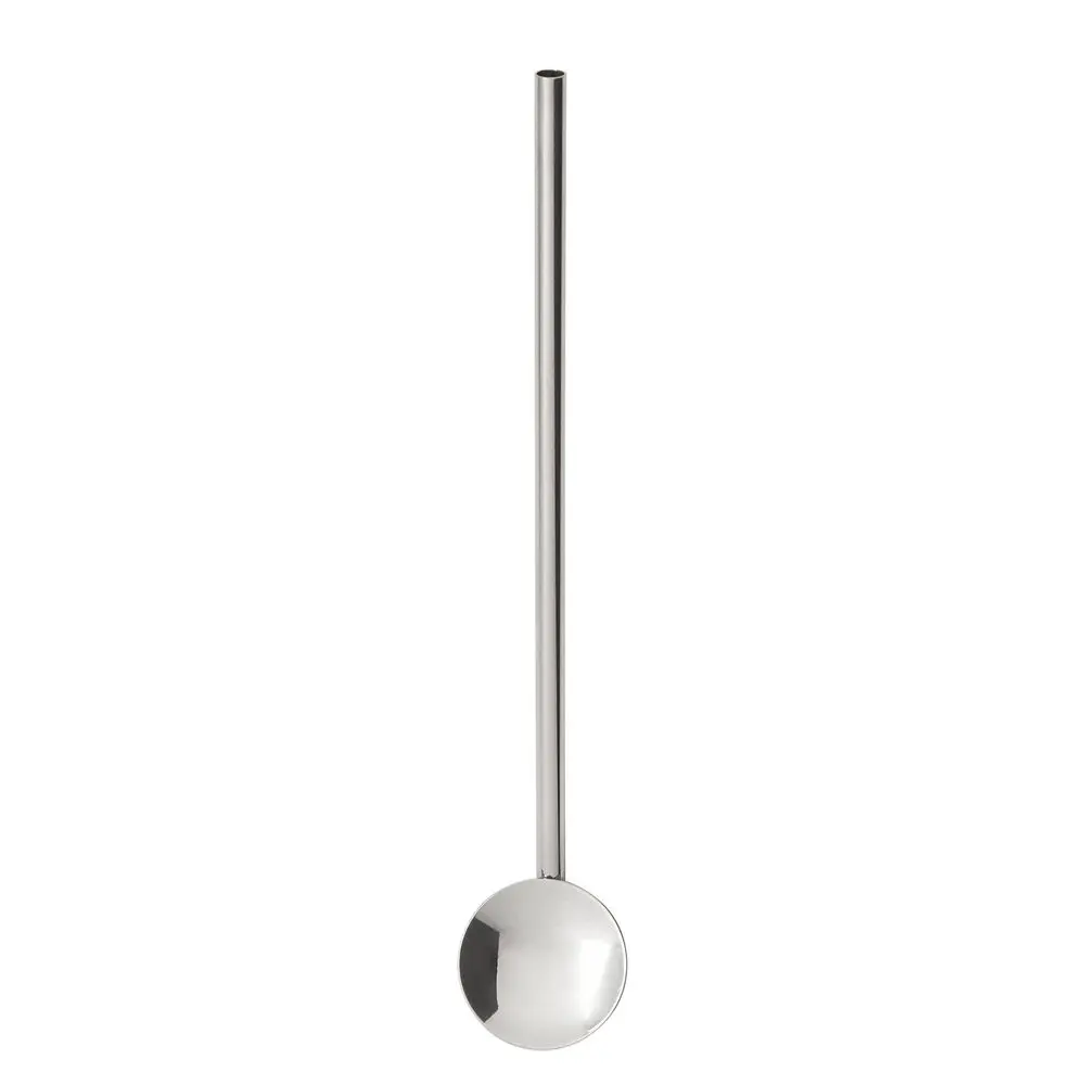 SIP & SPOON Lžička s brčkem - stříbrná