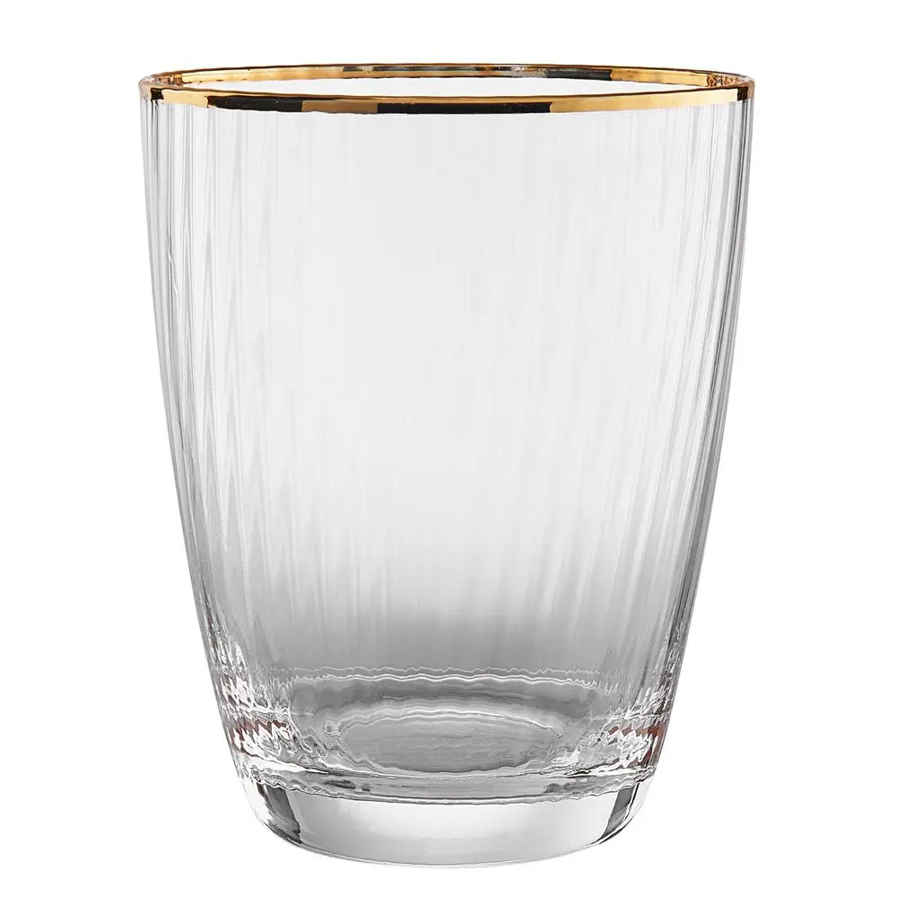GOLDEN TWENTIES Sklenice na vodu se zlatým okrajem 300 ml