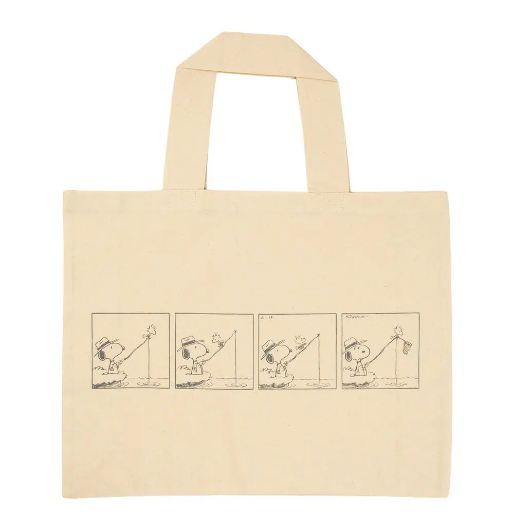 PEANUTS Taška bavlněná velká komiks rybaření