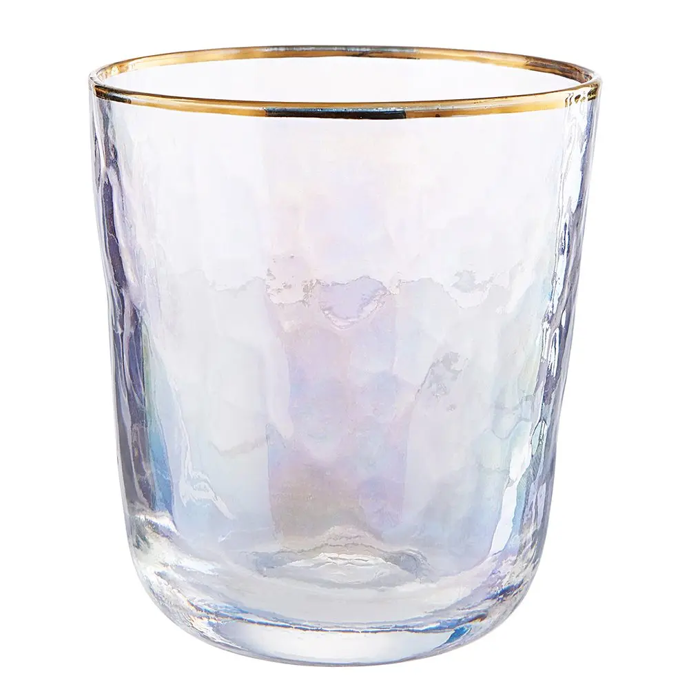 SMERALDA Sklenice se zlatým okrajem 280 ml