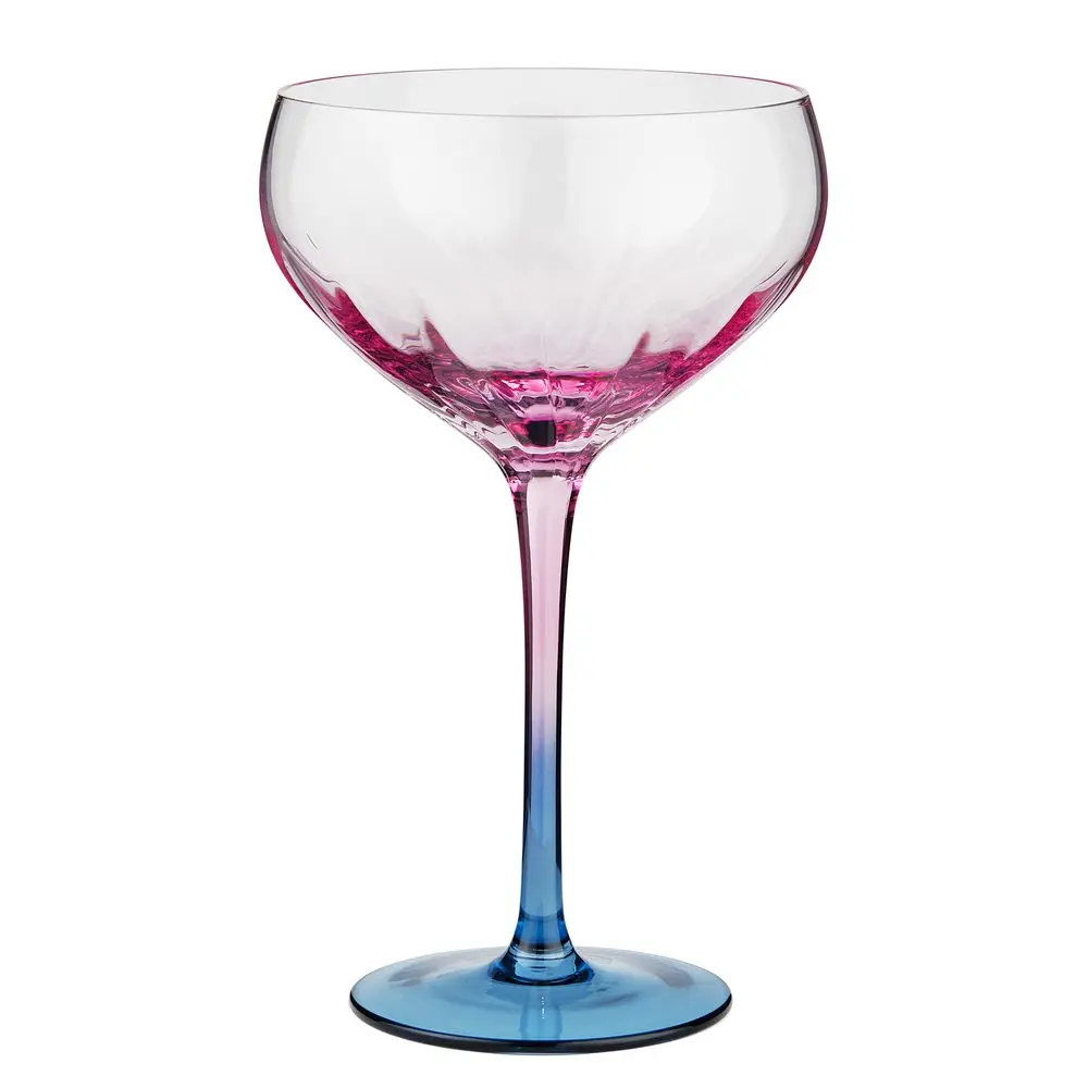 DIVINE Sklenice na koktejly 380 ml - modrá/růžová