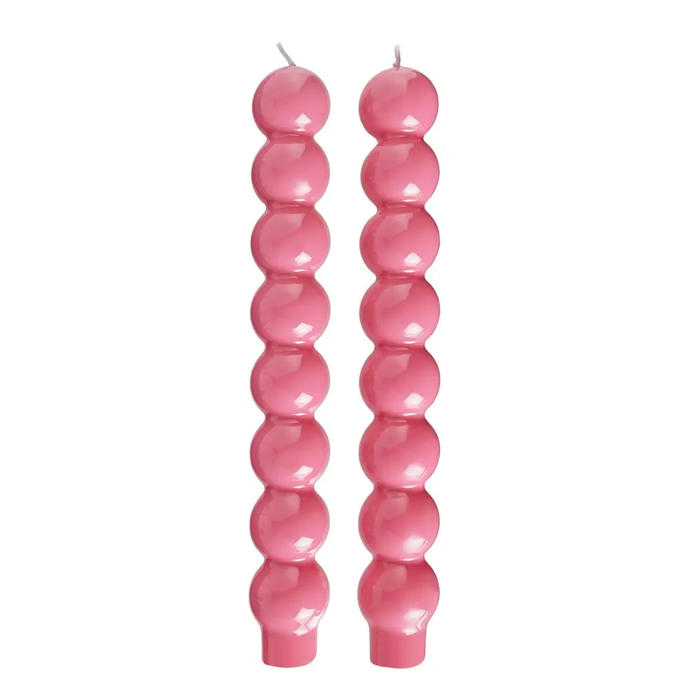 BUBBLES Sada svíček 2 ks 24 cm - růžová