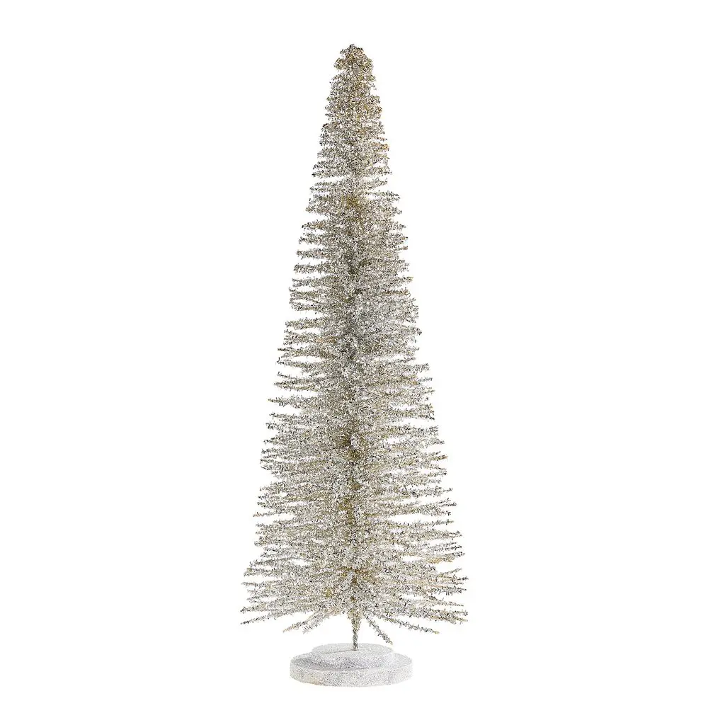 X-MAS Dekorační jedle třpytivá 60 cm - stříbrná