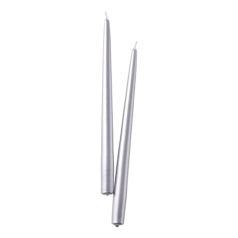 TWIN FLAME Sada svíček 2 ks 31 cm - stříbrná