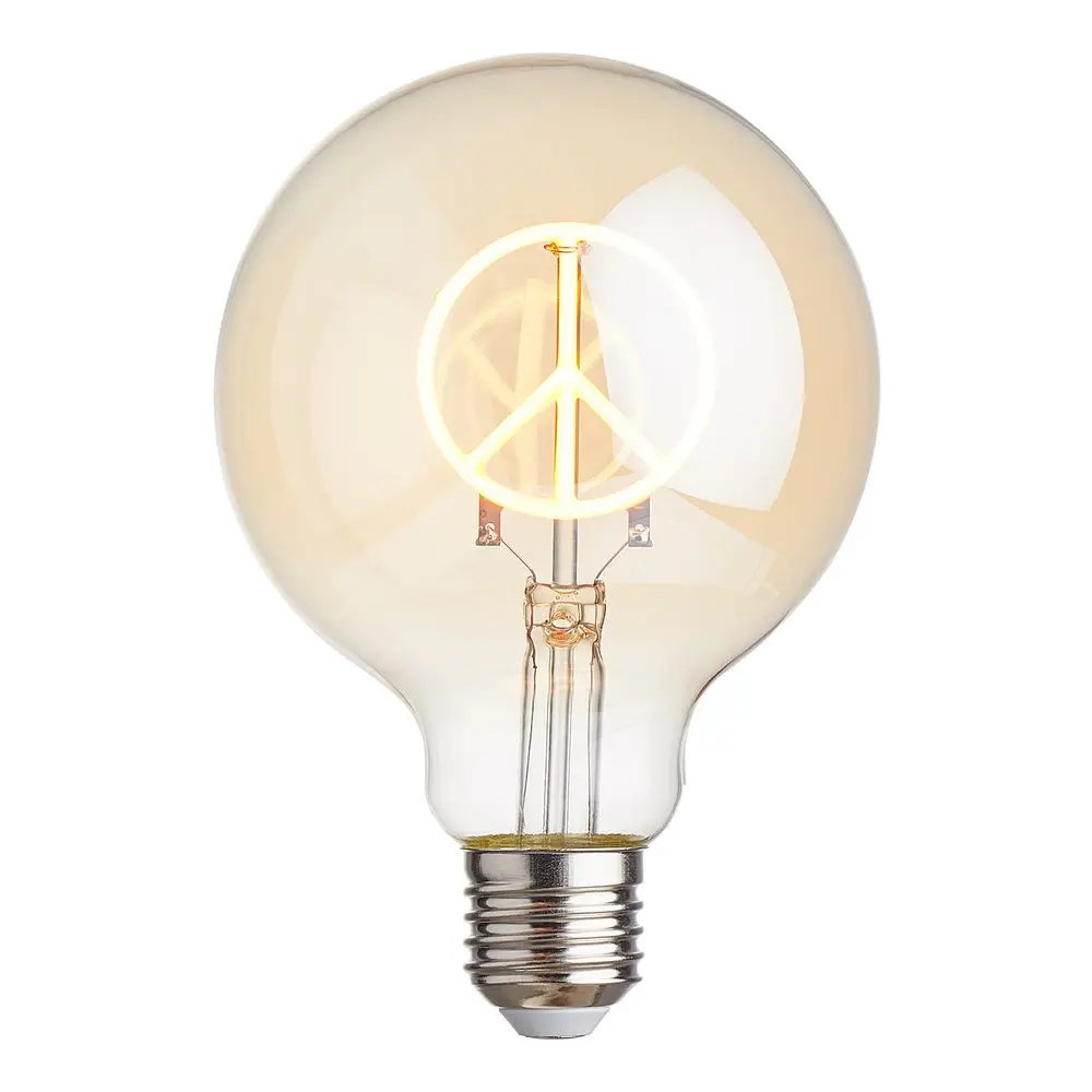 BRIGHT LIGHT LED Lampa znak míru 14 cm