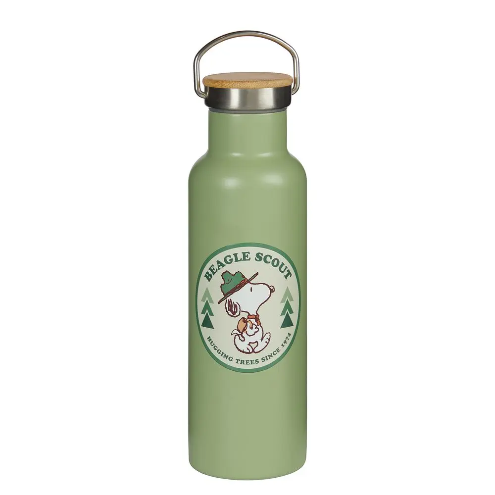 PEANUTS Láhev nerezová skaut  650 ml - zelená