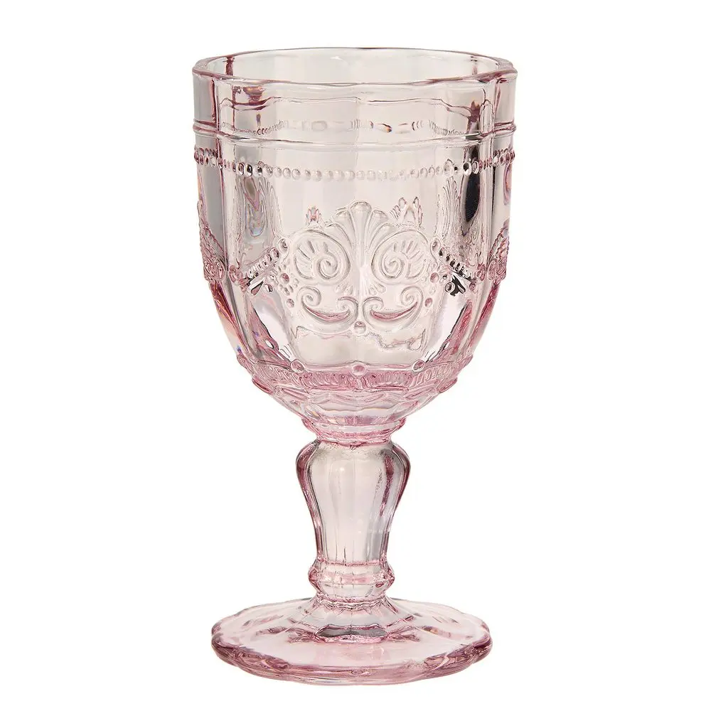 VICTORIAN Sklenice na stopce - růžová