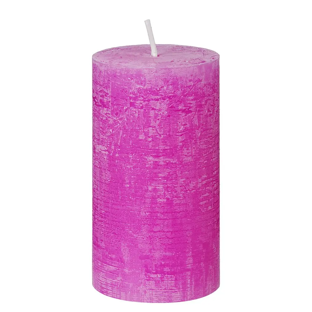 RUSTIC Svíčka 13 cm - fuchsiová