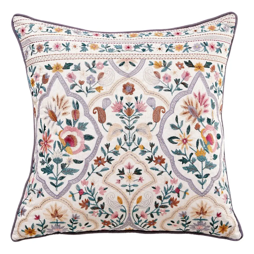 BOHEMIAN Polštář orientální vzor 50 x 50 cm - bílá