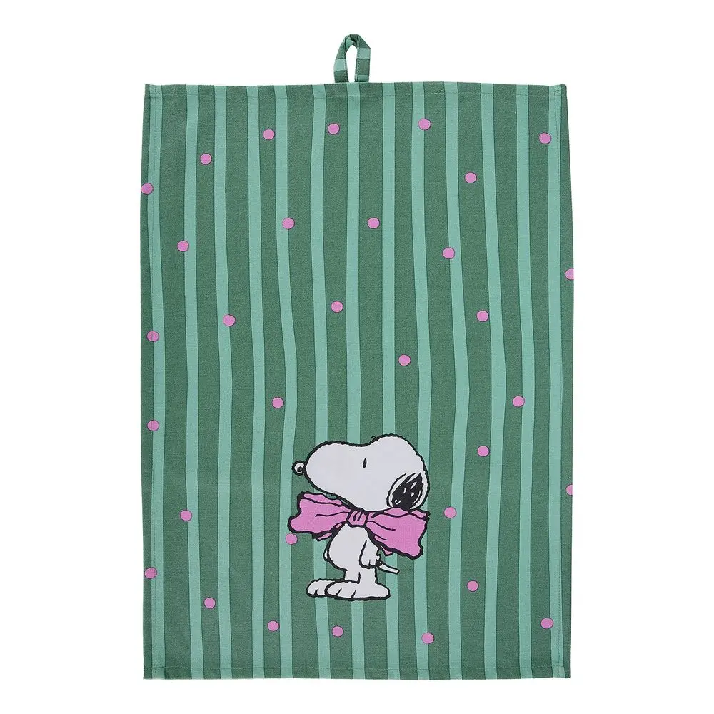 PEANUTS Utěrka Snoopy s motýlkem - zelená