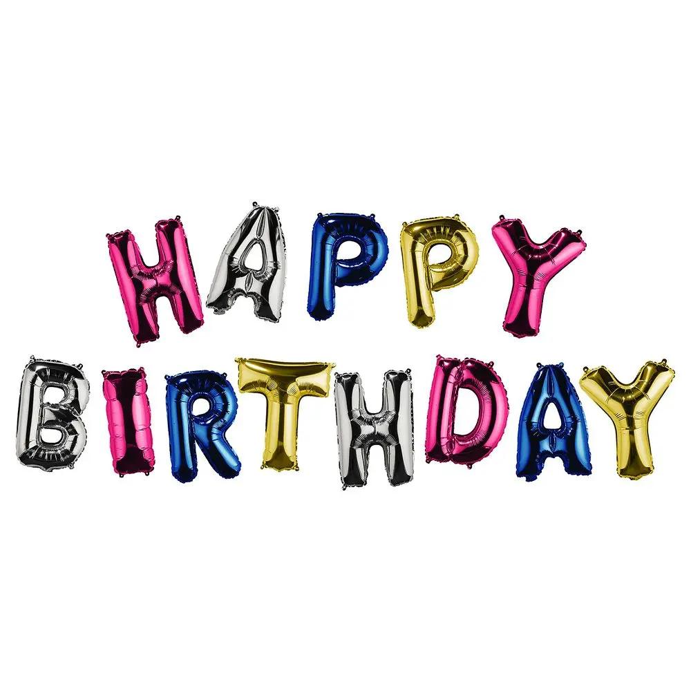 UPPER CLASS Fóliový balónek "HAPPY BIRTHDAY" - mix